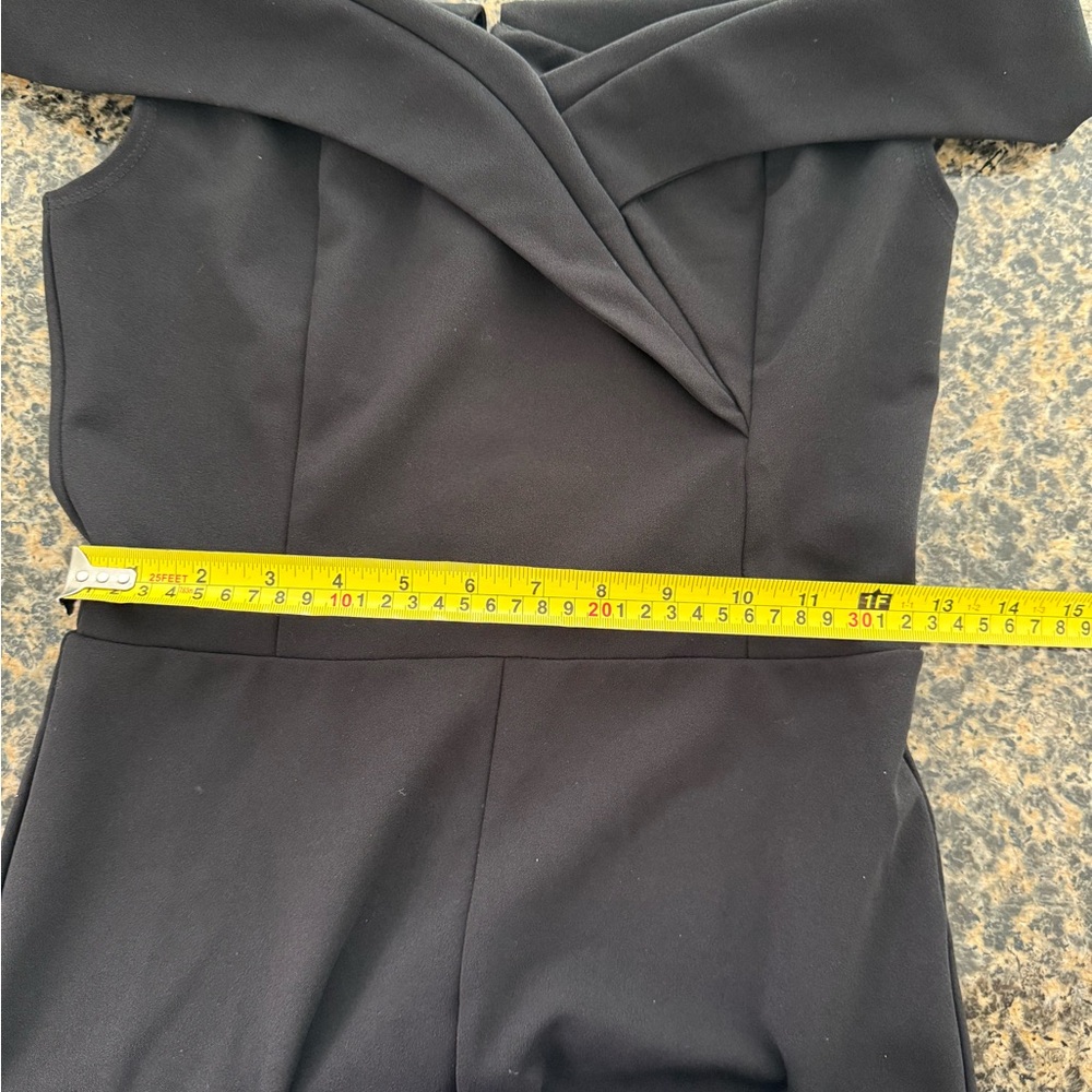 Lulu’s Elegant Black Women's Jumpsuit Off the Shoulder - Picture 5 of 5